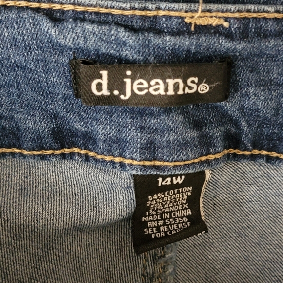 d.jeans high waisted plus size mom jeans size 14W - Picture 4 of 6